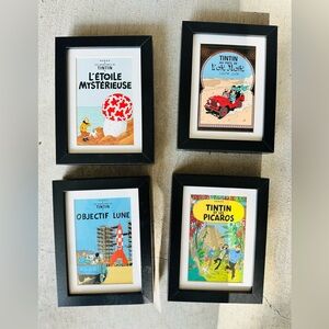 Tintin Comic Book Framed Art Set purchased in Flagship store in Tokyo